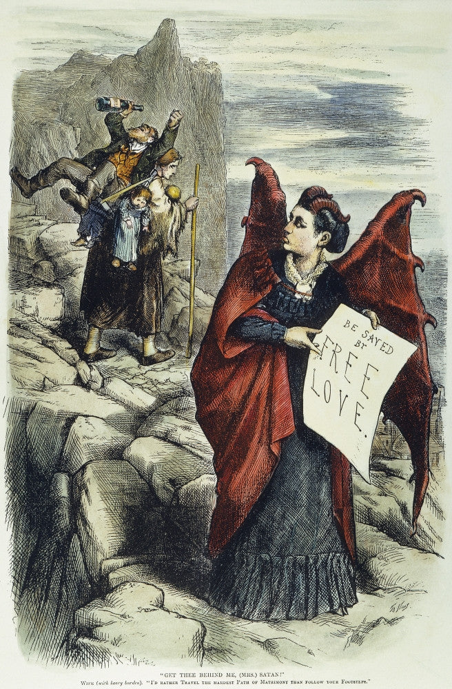 Get Thee Behind Me, (Mrs) Satan! Cartoon Print by Thomas Nast