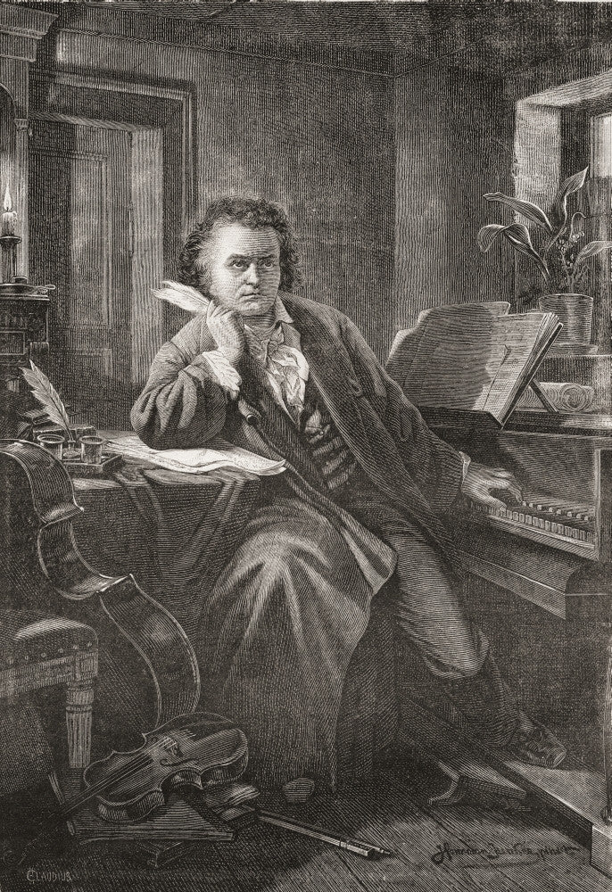 Ludwig Van Beethoven Fine Art Print - Classic Composer Poster