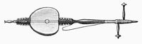 Rabab Musical Instrument Line Engraving Poster Print by Granger Collection