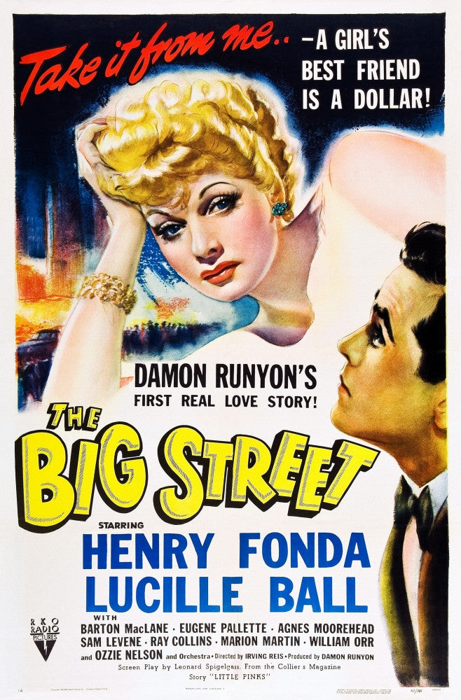 The Big Street Movie Poster Fine Art Print featuring Lucille Ball & Henry Fonda