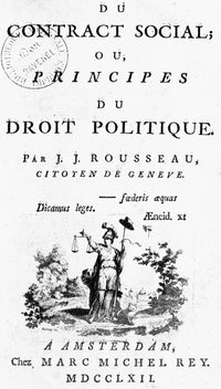 Rousseau: The Social Contract - Title Page Fine Art Print