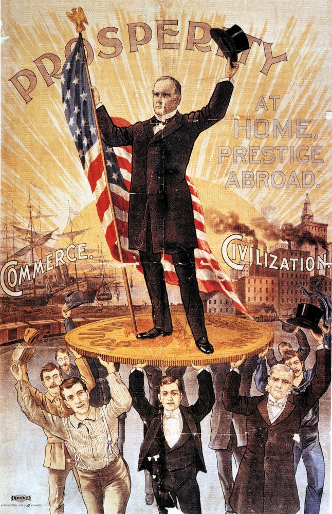 1896 Campaign Poster of William McKinley - Fine Art Print by Granger Collection