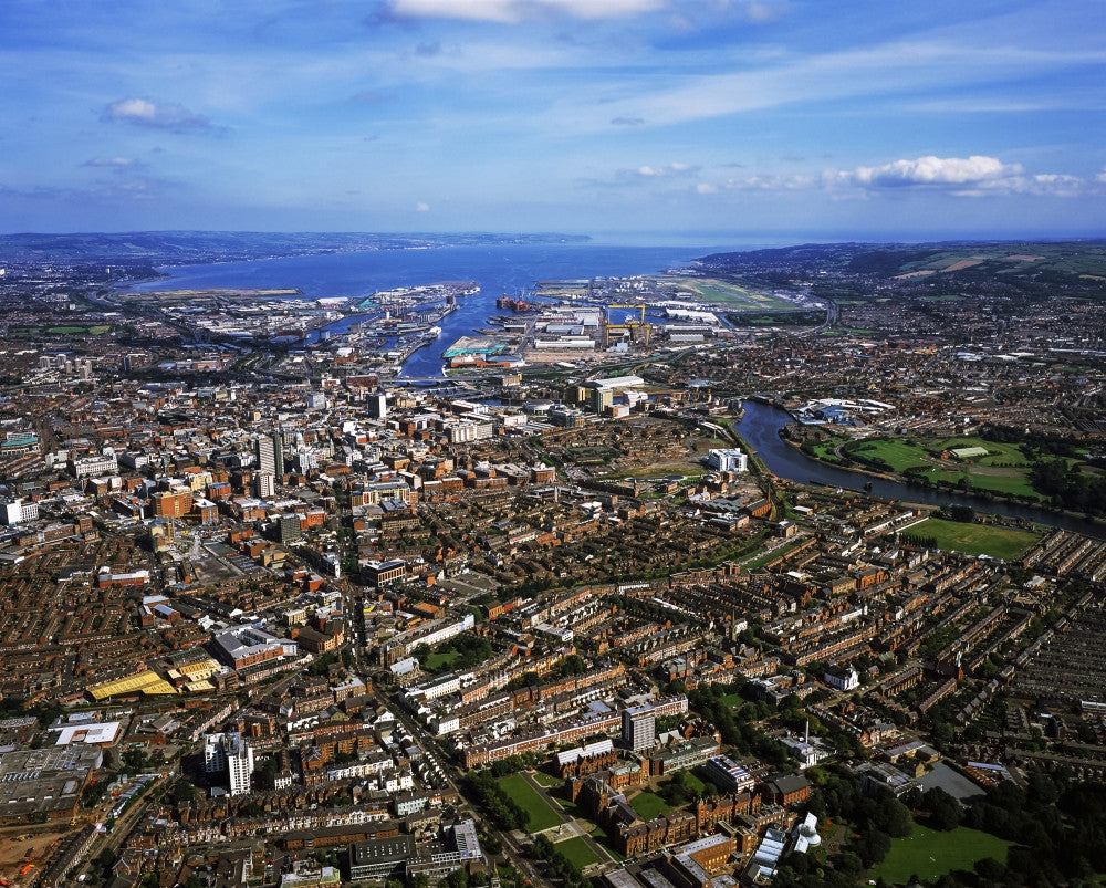 Aerial View of Belfast, Ireland Fine Art Print by The Irish Image Collection