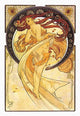 Dance 'Golden' Fine Art Print by Alphonse Mucha - Belle Epoque