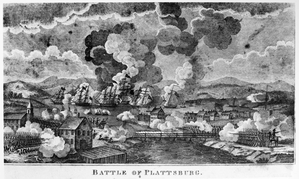 War of 1812: Battle of Plattsburgh Etching Poster Print by Granger Collection