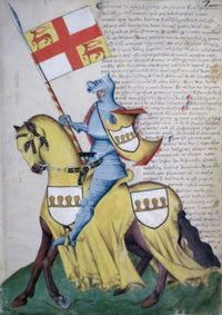 Capodilista Codex: Knight & Yellow Horse Illuminated Manuscript Print