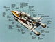 NASA Space Shuttle Cutaway Illustration Fine Art Print, 1981
