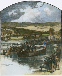 Erie Canal Opening 1825 Wood Engraving Fine Art Print by Granger Collection