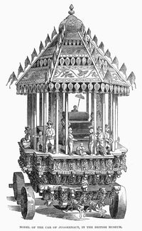 Car of Juggernaut 1846 Fine Art Print - Ratha Yatra Chariot