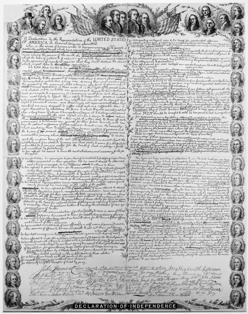 Declaration of Independence Lithograph Print by Kurz & Allison