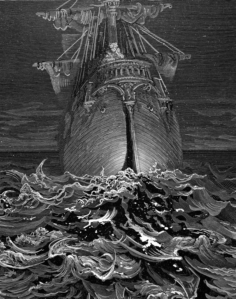 Coleridge's Ancient Mariner Fine Art Print - Engraving by Gustave Doré