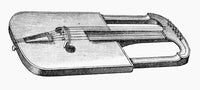 Crwth: An Archaic Stringed Instrument Line Engraving Print
