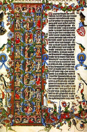 Genesis Initial Letter Fine Art Print from Wenceslas Bible
