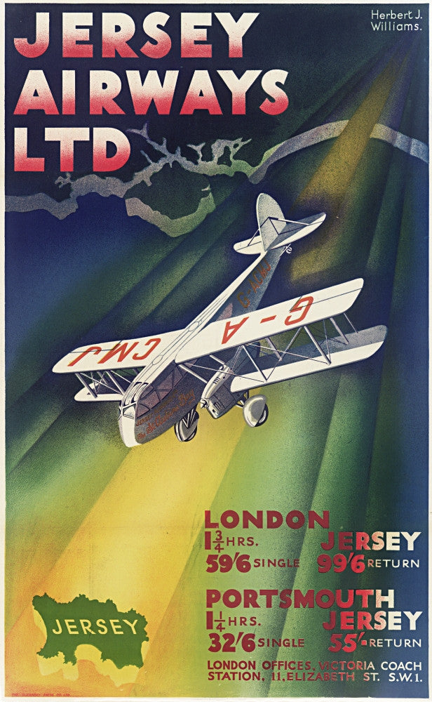 Jersey Airways Fine Art Print by The Royal Aeronautical Society
