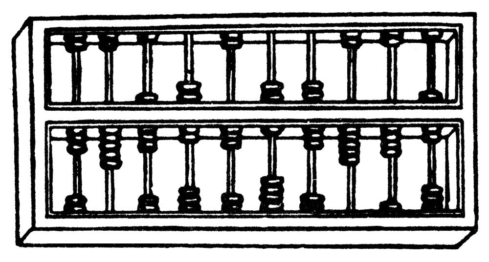 Chinese Abacus Line Engraving Fine Art Print by Granger Collection