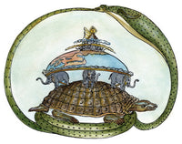 Hindu Cosmogram Fine Art Print - Tortoise and Elephants Design