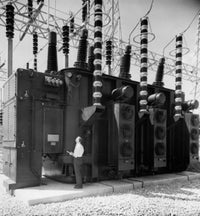 Engineer Near Electrical Autotransformer Fine Art Print
