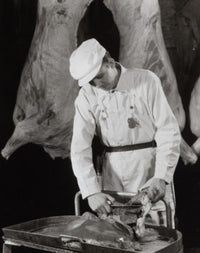 Quality Inspector at Swift and Company Meat Processing Fine Art Print