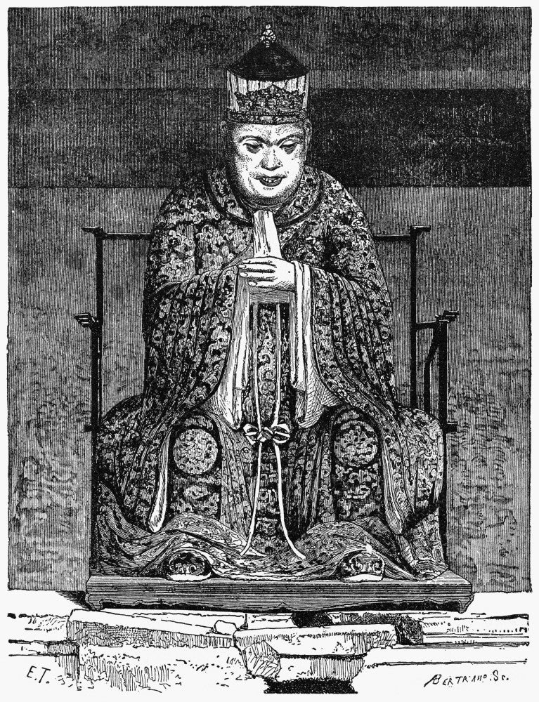Confucius Statue Wood Engraving Print - C1867 | Posterazzi