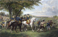 Army Wagon Train Fine Art Print by Imogene Robinson Morrell