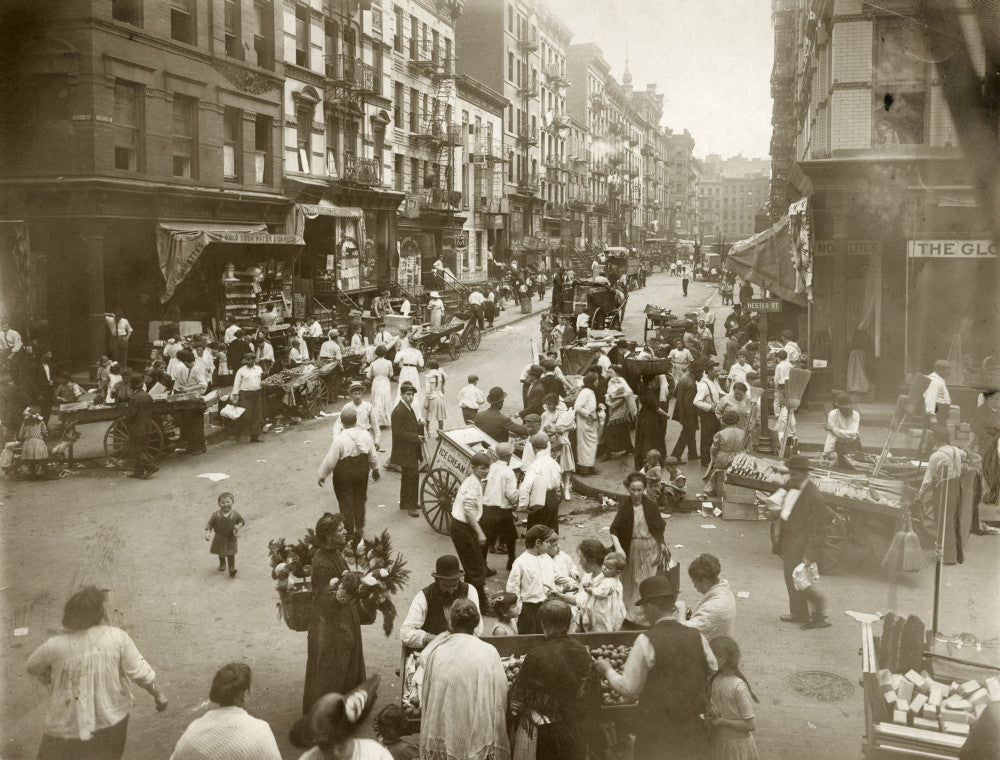 Lower East Side NYC Intersection Fine Art Print - c. 1905