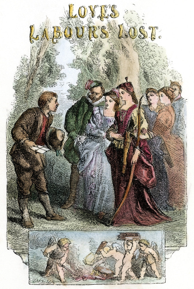 Shakespeare's Love's Labour - 19th Century Engraving Print
