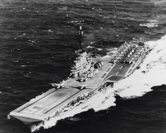USS Randolph Underway at Sea with S2F Airplanes Poster Print, 1962 by Stocktrek Images
