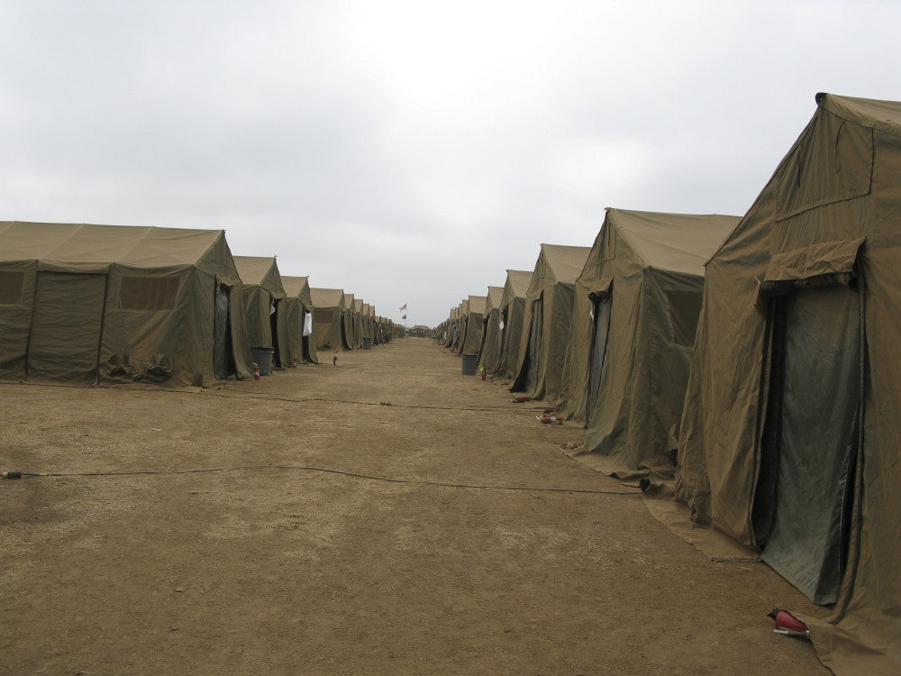 A Row of Tents at Red Beach, Camp Pendleton Fine Art Print