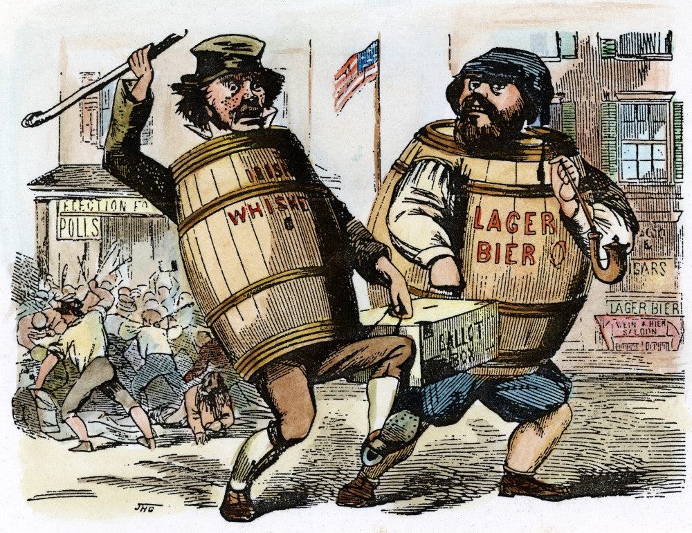 Know-Nothing Cartoon Print, C1850 - Historical American Art