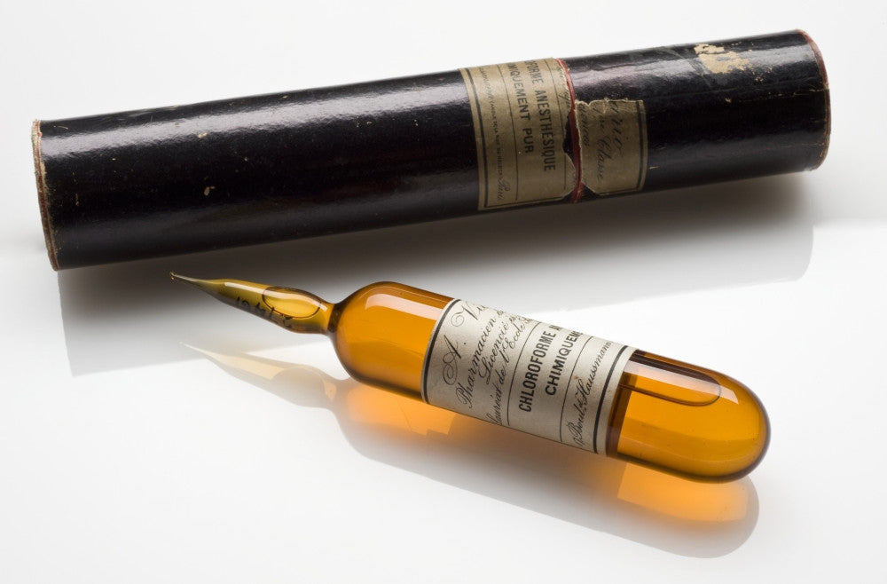 19th Century Glass Ampoule of Liquid Chloroform Fine Art Print by Science Source