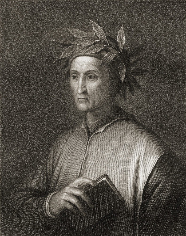 Dante Alighieri Portrait Fine Art Print from 1833 | Posterazzi