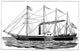 Merchant Steamship 'SS Great Western' Line Engraving Print