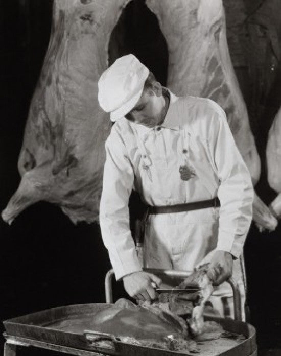 Quality Inspector at Swift and Company Meat Processing Fine Art Print