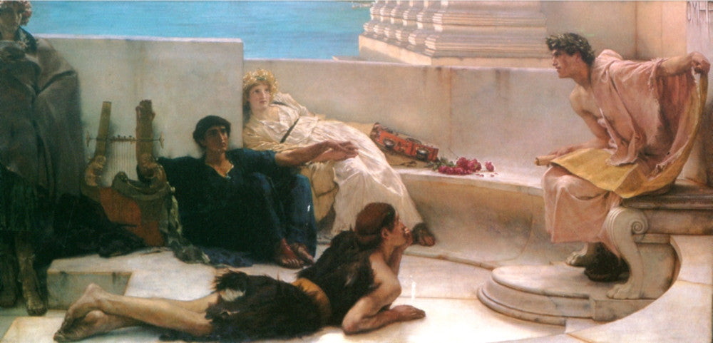 A Reading From Homer Fine Art Print by Sir Lawrence Alma-Tadema