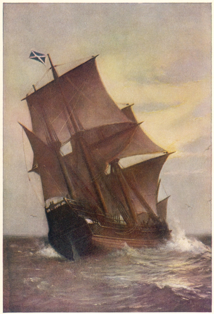 The Mayflower Fine Art Print: Transporting Pilgrim Fathers