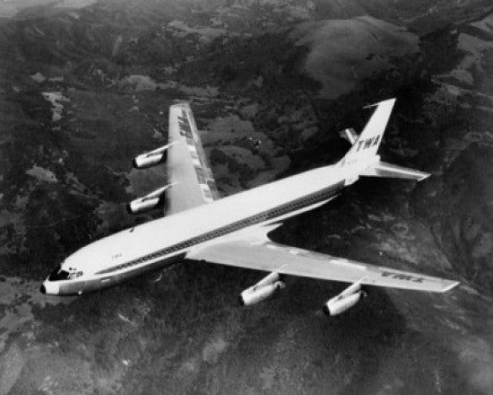 Boeing 707 Airplane in Flight Fine Art Print