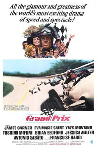 Grand Prix Movie Poster Art Print featuring James Garner and Eva Marie Saint (1966)