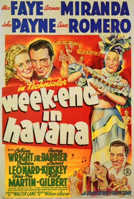 Weekend in Havana Movie Poster Print - 27x40 | Posterazzi