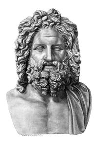 Zeus Fine Art Print - Roman Marble Copy of Greek Sculpture by Granger Collection