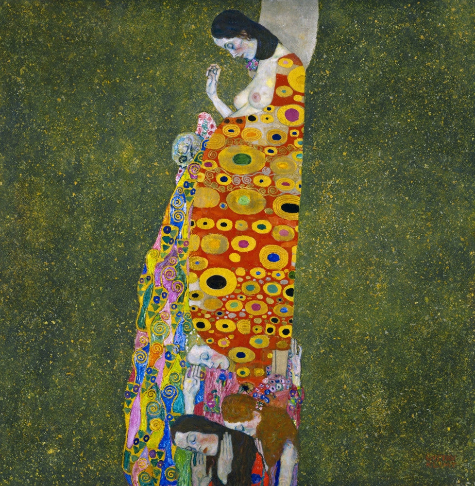 Klimt: Hope II Fine Art Print - Gold and Platinum Canvas