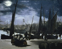 Moonlight over the Port Boulogne Fine Art Print by Edouard Manet