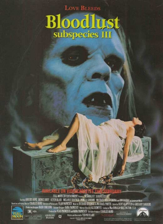 Bloodlust: Subspecies III Movie Poster Print - 27x40