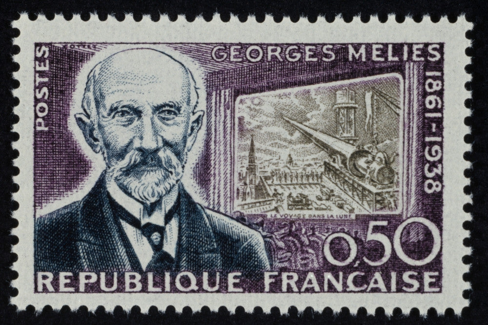 Georges Méliès French Film Director Postage Stamp Print - A Trip to the Moon