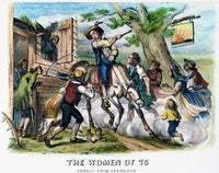 Sybil Ludington 1777 Fine Art Print - Colonial Militia Rallying