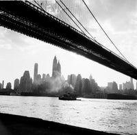 New York City Cityscape Fine Art Print with Brooklyn Bridge