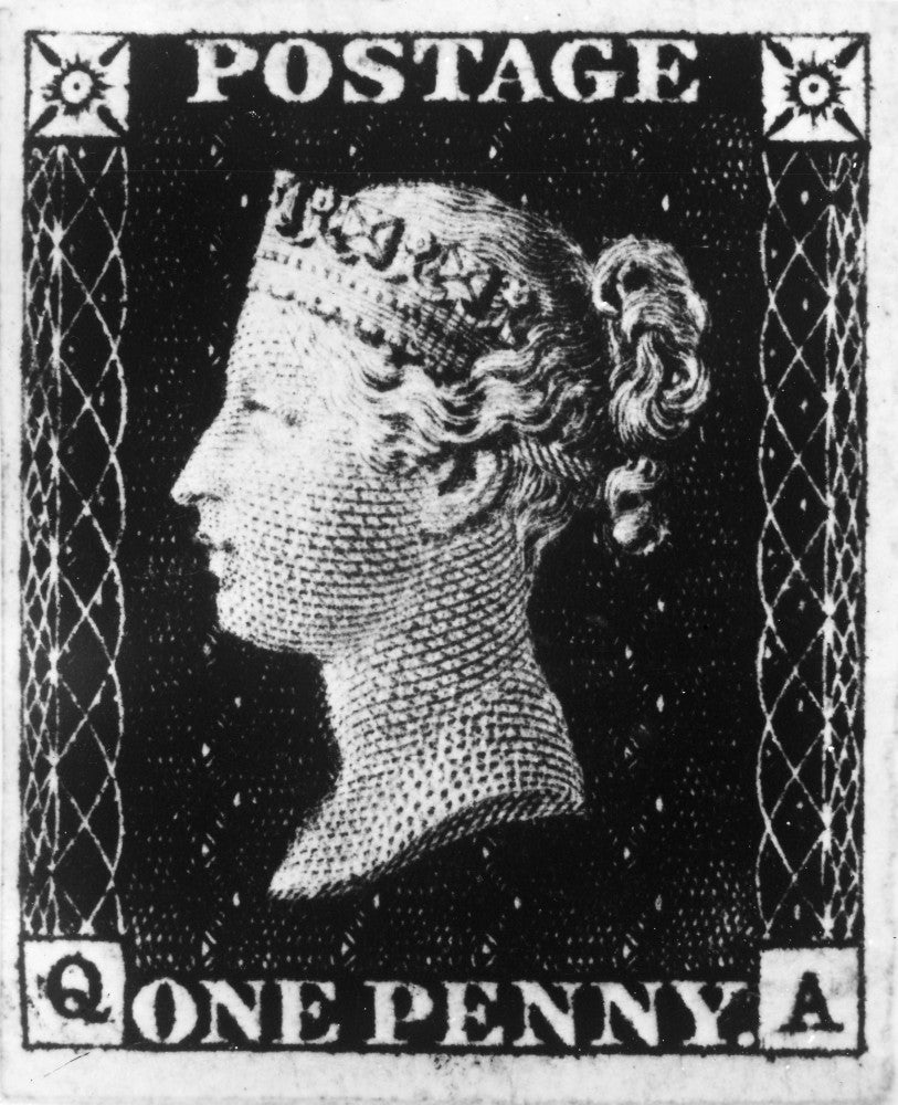 Penny Black Postage Stamp Fine Art Print - 1840
