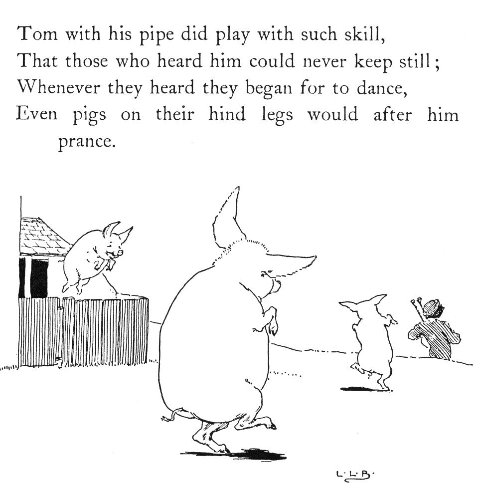 Tom, Tom, The Piper's Son Nursery Rhyme Print by L. Leslie Brooke