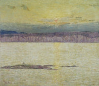 Sunset Ironbound Island Art Print by Frederick Childe Hassam - 1896