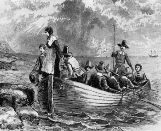 Landing of the Pilgrims at Plymouth Rock, 1620 Fine Art Print