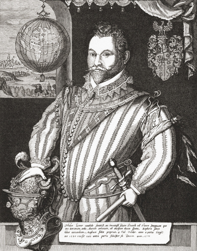 Sir Francis Drake Fine Art Print - Historic English Navigator